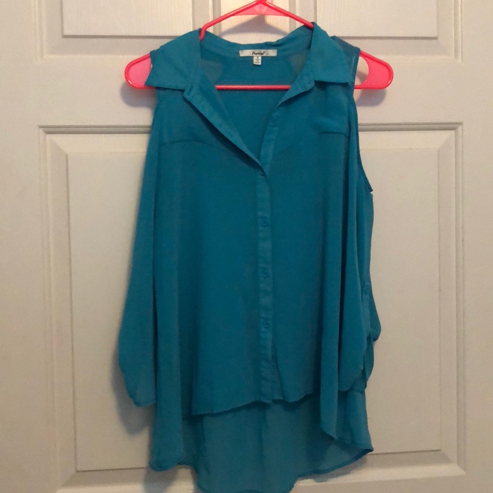 Shoulder Cutout Blouse